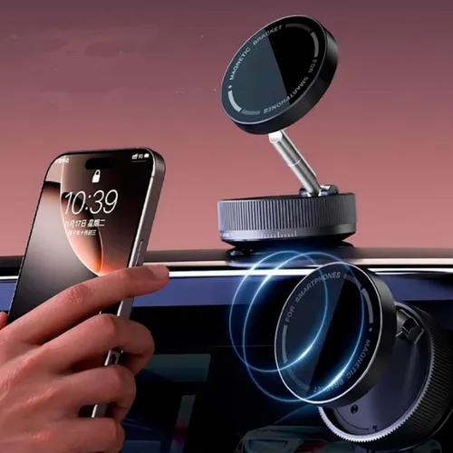 📱 ¡Soporte Magnético 360° con Ventosa de Succión – El Aliado Perfecto para Tu Día a Día!